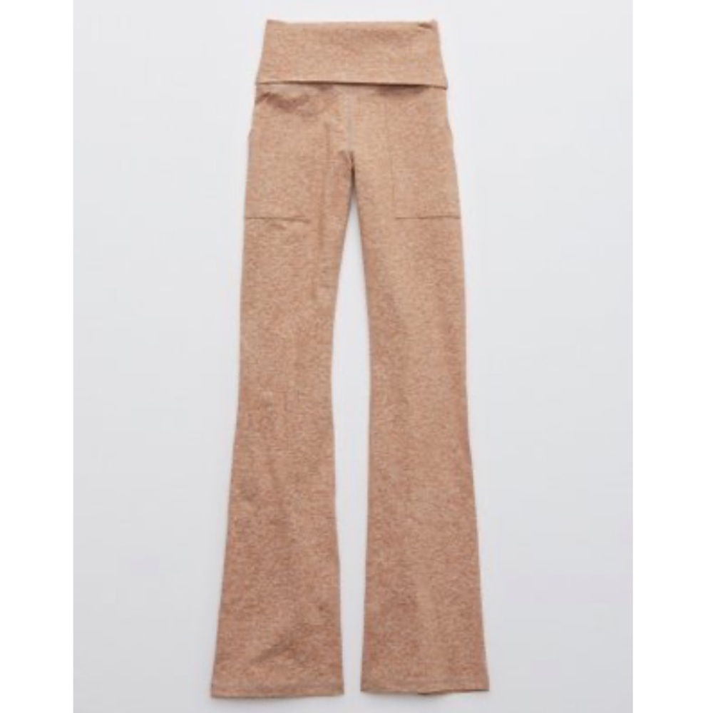 Aerie OFFLINE the Hugger High Waisted Foldover Flare Leggings